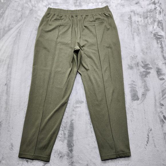 Mondetta Pants Womens XXL Green Pintuck Straight Leg Pull On Pockets Athleisure - Picture 2 of 14